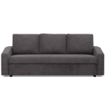 Kanapa rozkładana, BLOM, sztruks, 220x92x92 cm, ciemny szary