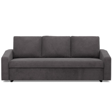 Kanapa rozkładana, BLOM, sztruks, 220x92x92 cm, ciemny szary