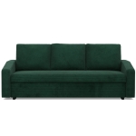 Kanapa rozkładana, BLOM, sztruks, 220x92x92 cm, butelkowa zieleń