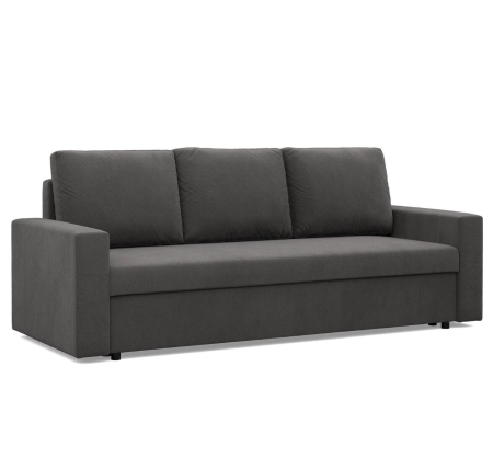 Kanapa 3 osobowa,  BLOM, Mikrofaza, 220x92x85 cm, szary