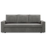 Kanapa 3 osobowa, BLOM, velvet, 220x92x92 cm, jasny szary