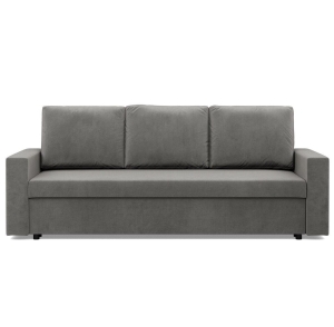 Kanapa 3 osobowa, BLOM, velvet, 220x92x92 cm, jasny szary