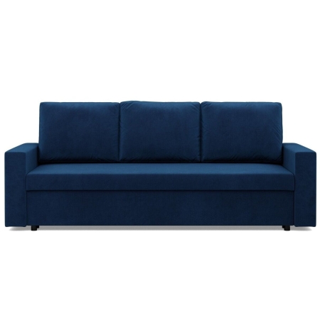 Kanapa 3 osobowa, BLOM, velvet, 220x92x92 cm, granatowy