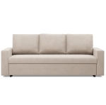 Kanapa 3 osobowa, BLOM, velvet, 220x92x92 cm, beżowy