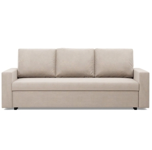 Kanapa 3 osobowa, BLOM, velvet, 220x92x92 cm, beżowy