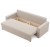 Kanapa 3 osobowa, BLOM, velvet, 220x92x92 cm, beżowy