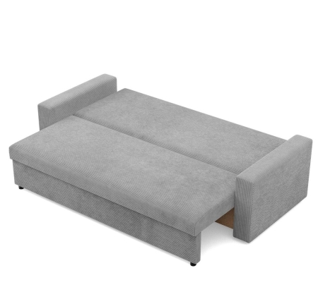 Kanapa 3 osobowa, BLOM, sztruks, 220x92x92 cm, jasny szary