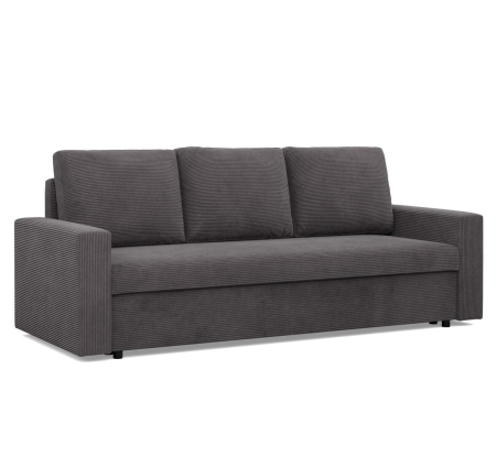 Kanapa 3 osobowa, BLOM, sztruks, 220x92x92 cm, ciemny szary