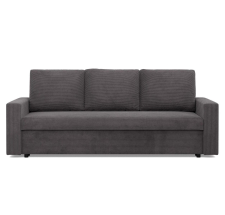 Kanapa 3 osobowa, BLOM, sztruks, 220x92x92 cm, ciemny szary