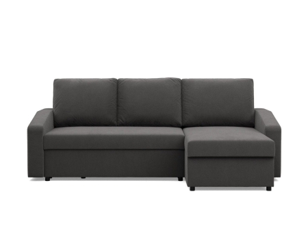 Narożnik uniwersalny, BLOM, Mikrofaza, 231x140x85 cm, szary