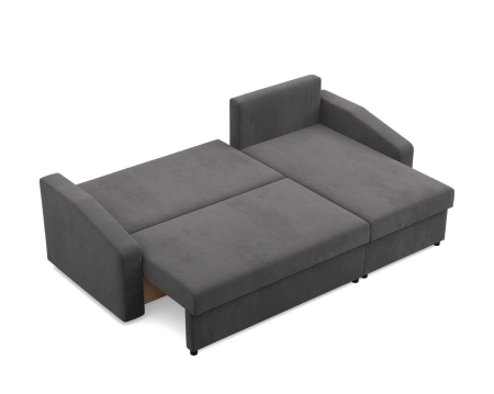 Narożnik uniwersalny, BLOM, Mikrofaza, 231x140x85 cm, szary