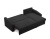 Narożnik uniwersalny, BLOM, Mikrofaza, 231x140x85 cm, czarny