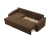 Narożnik uniwersalny, BLOM, Mikrofaza, 231x140x85 cm, brązowy
