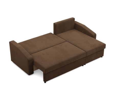 Narożnik uniwersalny, BLOM, Mikrofaza, 231x140x85 cm, brązowy