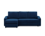 Narożnik uniwersalny, BLOM, velvet, 231x140x92 cm, granatowy