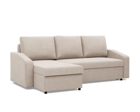 Narożnik uniwersalny, BLOM, velvet, 231x140x92 cm, beżowy