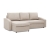 Narożnik uniwersalny, BLOM, velvet, 231x140x92 cm, beżowy