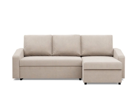 Narożnik uniwersalny, BLOM, velvet, 231x140x92 cm, beżowy