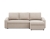 Narożnik uniwersalny, BLOM, velvet, 231x140x92 cm, beżowy