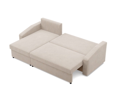 Narożnik uniwersalny, BLOM, velvet, 231x140x92 cm, beżowy