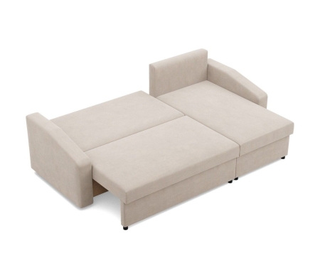 Narożnik uniwersalny, BLOM, velvet, 231x140x92 cm, beżowy