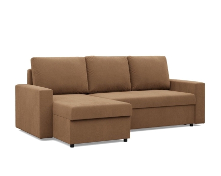 Narożnik do salonu, BLOM, Mikrofaza, 231x140x85 cm, cappuccino