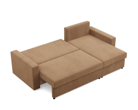 Narożnik do salonu, BLOM, Mikrofaza, 231x140x85 cm, cappuccino