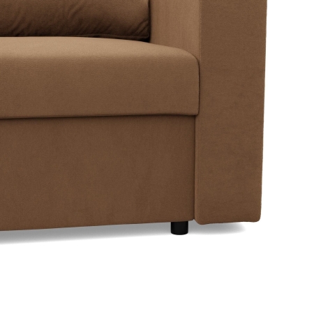Narożnik do salonu, BLOM, Mikrofaza, 231x140x85 cm, cappuccino