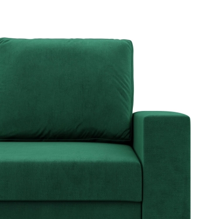 Narożnik do salonu, BLOM, velvet, 231x140x92 cm, butelkowa zieleń