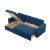 Narożnik do salonu, BLOM, sztruks, 231x140x92 cm, granatowy
