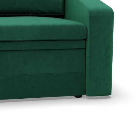 Fotel z funkcją spania, Punto, velvet, 108x87x80 cm, butelkowa zieleń