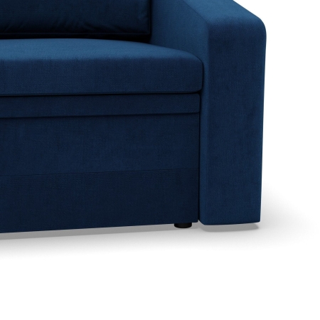 Fotel z funkcją spania, Punto, velvet, 108x87x80 cm, granatowy