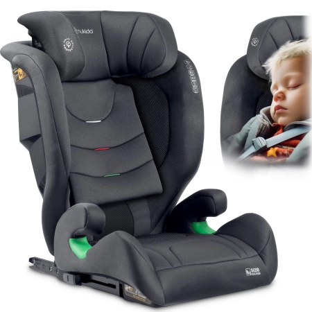 Fotelik samochodowy, Nukido, Louis Soft, szary, 15-36 kg, ISOFIX