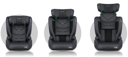 Fotelik samochodowy, Nukido, Louis Soft, szary, 15-36 kg, ISOFIX