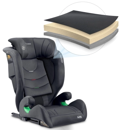 Fotelik samochodowy, Nukido, Louis Soft, szary, 15-36 kg, ISOFIX