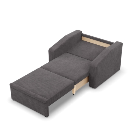 Fotel z funkcją spania, Orbit Poso, 108x87x80 cm, ciemny szary