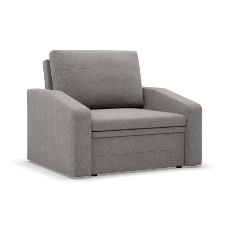 Fotel z funkcją spania, Punto, plecionka, 108x87x80 cm, jasny szary