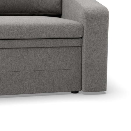 Fotel z funkcją spania, Punto, plecionka, 108x87x80 cm, jasny szary