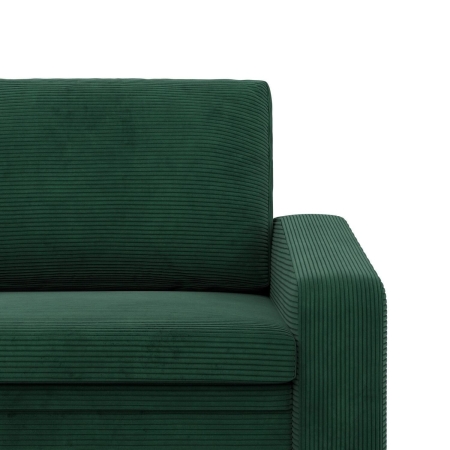 Fotel rozkładany, Punto, sztruks, 118x87x90 cm, butelkowa zieleń
