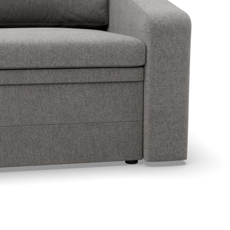 Fotel rozkładany, Punto, plecionka, 118x87x90 cm, jasny szary