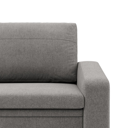 Fotel rozkładany, Punto, plecionka, 118x87x90 cm, jasny szary