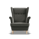 Fotel skandynawski, Myso, 81x95x102 cm, ciemny szary