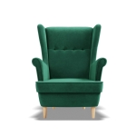 Fotel skandynawski, Myso, 81x95x102 cm, butelkowa zieleń