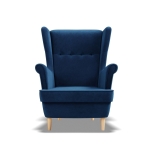 Fotel skandynawski, Myso, 81x95x102 cm, granatowy