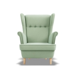 Fotel skandynawski, Myso, 81x95x102 cm, seledynowy