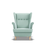 Fotel skandynawski, Myso Mini dla dzieci, 54x60x73 cm, błękitny