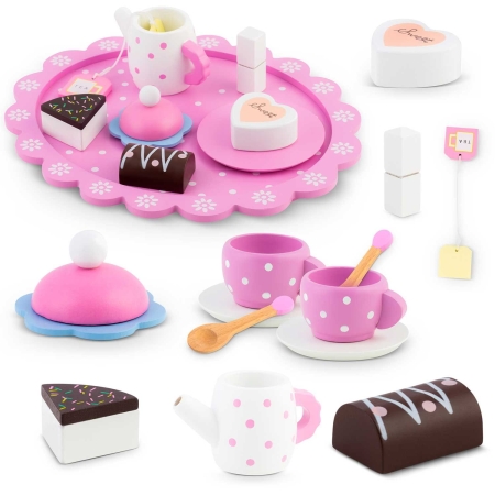 Drewniana zabawka, zestaw do herbaty, RK-869, Ricokids