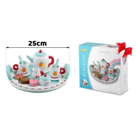 Drewniana zabawka, zestaw do herbaty, RK-869, Ricokids