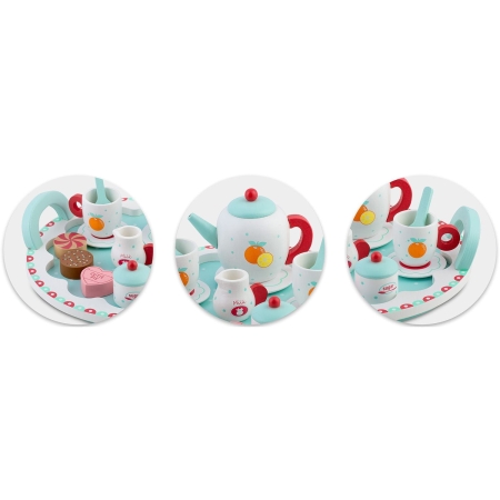 Drewniana zabawka, zestaw do herbaty, RK-869, Ricokids