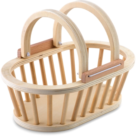 Drewniana zabawka, koszyk z owocami do krojenia, 9 szt, RK-870, Ricokids